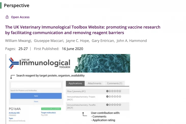 snapshot from the immunological toolbox (2020)